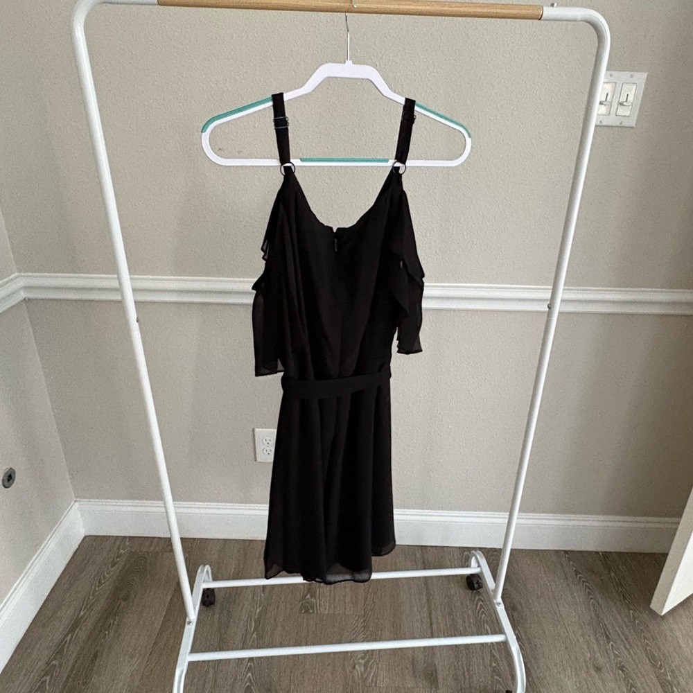 City Chic Size 20 Black Romper with Ruffle Sleeve - Picture 4 of 7